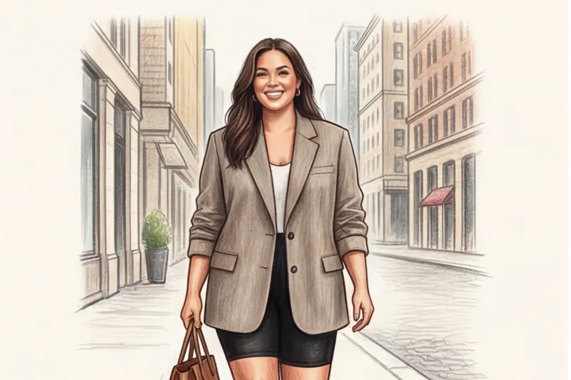 Cycling shorts on plus-size women: how to wear them stylishly