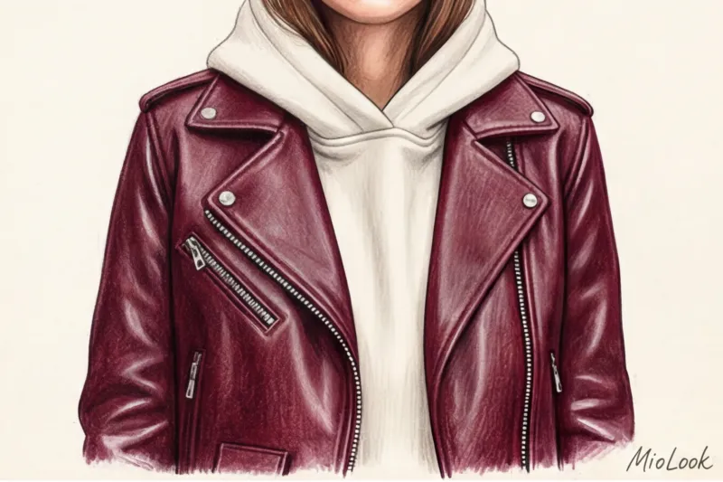 Худи с кожаной курткой: дерзкие повседневные образы - 2