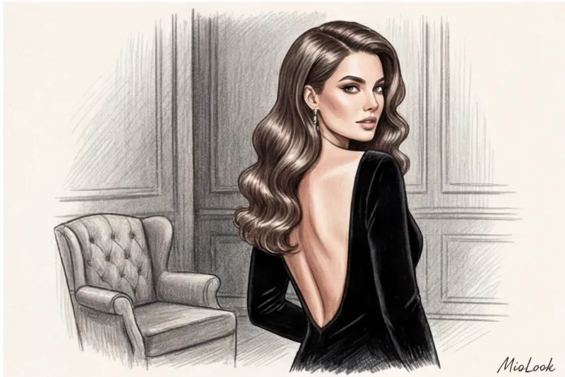 Прическа под платье с открытой спиной: как не спрятать главную деталь - 9