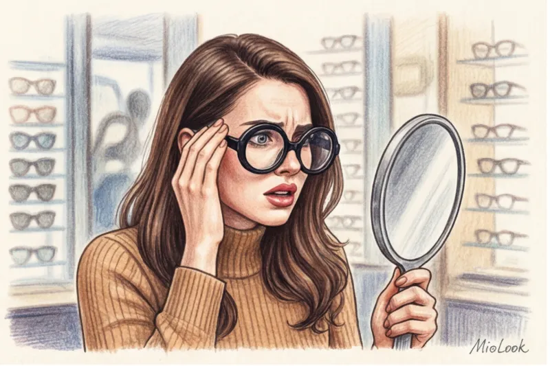 What glasses hide a large nose: stylist's advice
