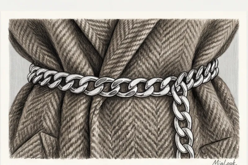 Ремень-цепочка: как носить металлические пояса - 2