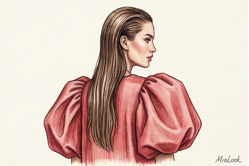 Прически к платью с пышными рукавами: как не перегрузить силуэт - 4