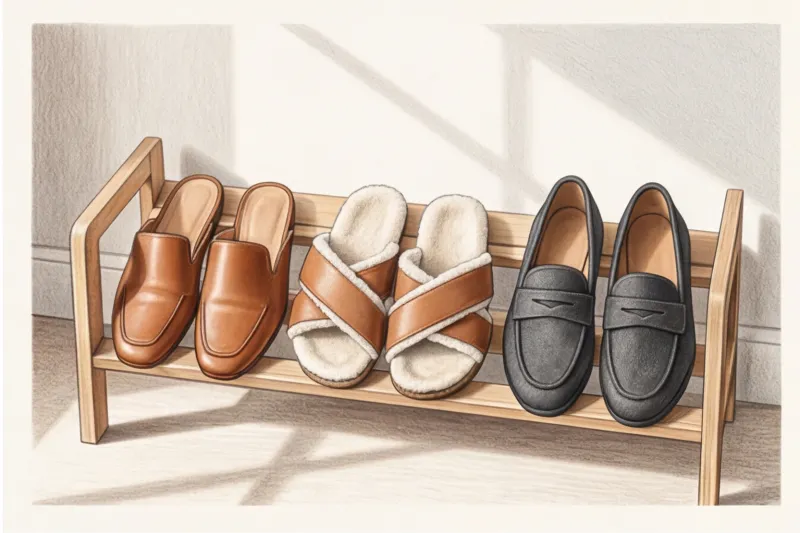 Стильная домашняя обувь: от кожаных мюлей до ортопедических тапочек - 3