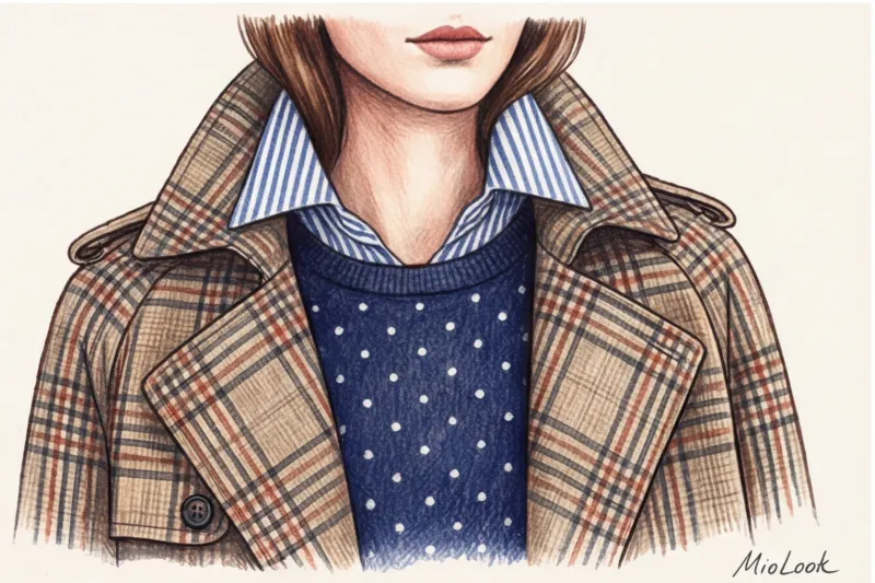 Высший пилотаж: как сочетать клетку, полоску и горох в одном образе - 7