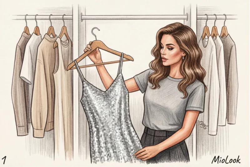 Как носить платье с пайетками на праздник и каждый день