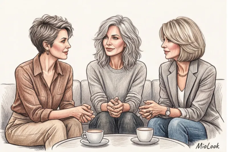 Возрастные изменения текстуры: как подобрать стрижку, скрывающую седину и поредение - 4