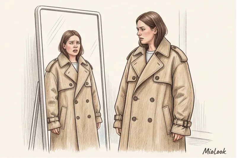 A Basic Women's Trench Coat: The Perfect Length, Color, and Cut