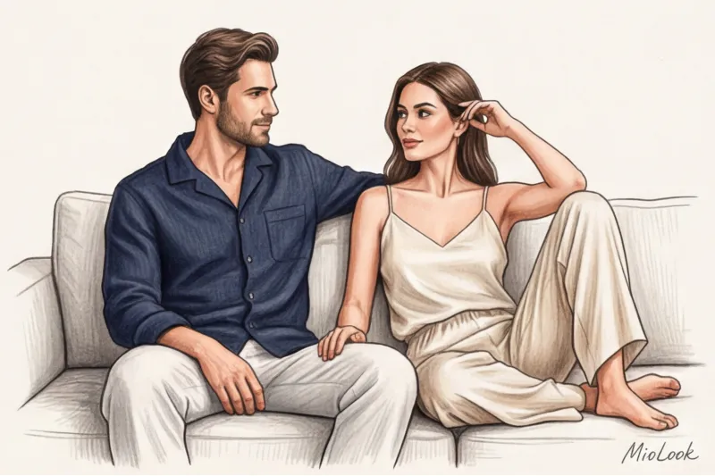 Домашняя одежда для влюбленных: парные пижамы и уютные комплекты - 2