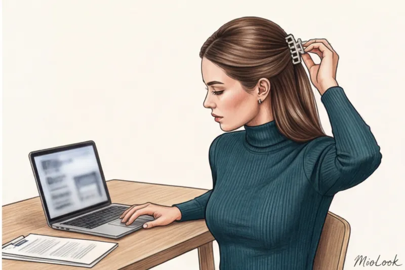 Прически в стиле Office Siren: крабики, небрежные пучки и гладкие хвосты - 6