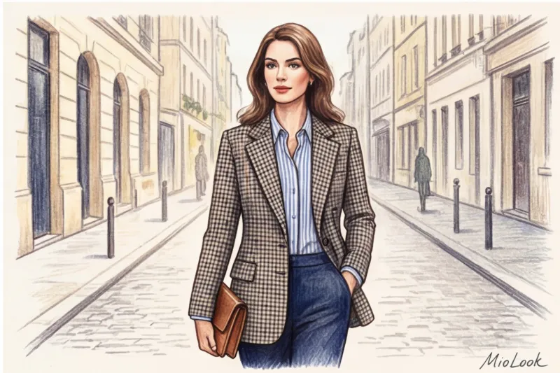 Высший пилотаж: как сочетать клетку, полоску и горох в одном образе - 9