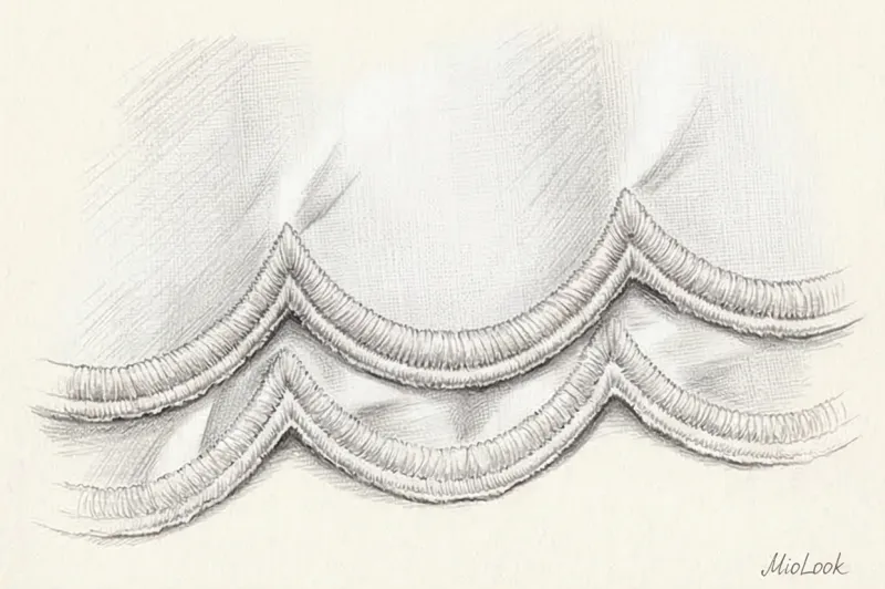 Scallops on clothing: what they are, types, and what to wear them with
