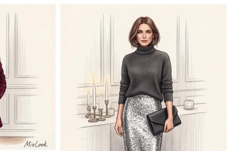 Игра фактур: шелк, бархат и пайетки в нарядной капсуле - 3