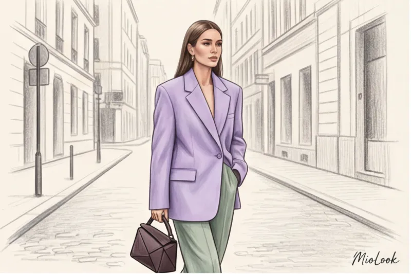 Pastel colors in clothing: a combination for a status look