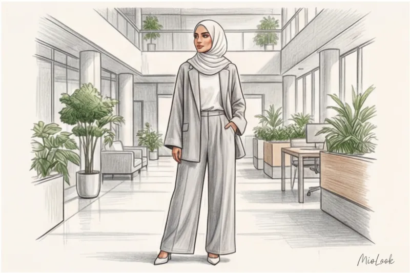 Деловой стиль в modest fashion: закрытые образы для офиса - 6