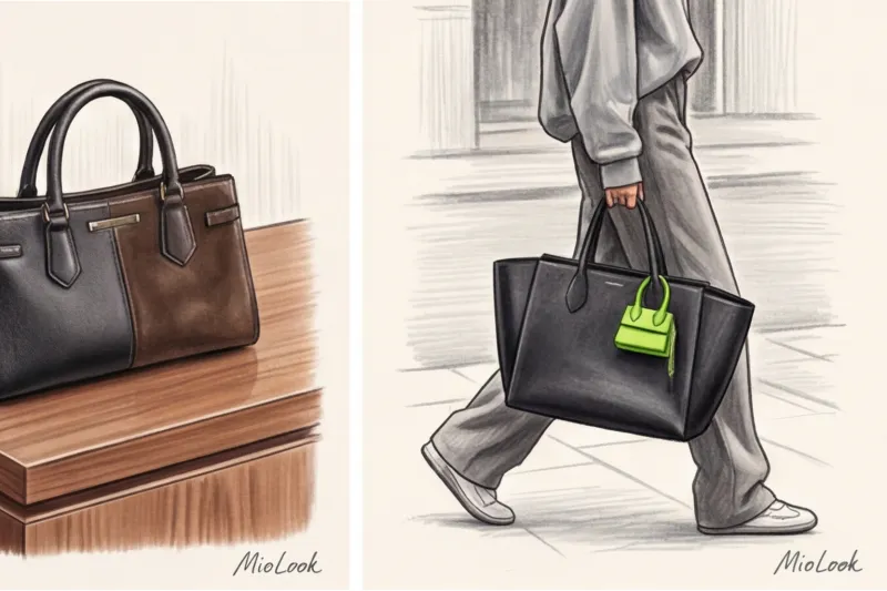 Микро-сумки и высокий рост: как носить трендовый аксессуар - 9