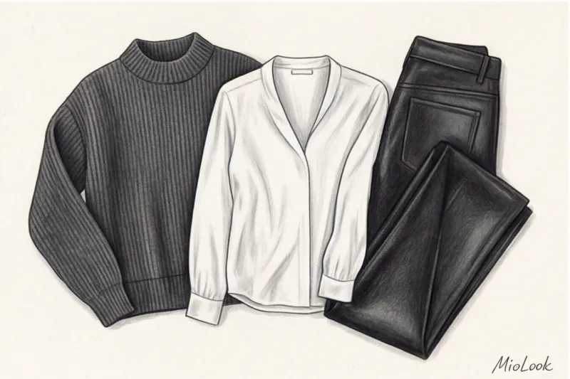 Ахроматические цвета: стильные образы с черным, белым и серым - 7