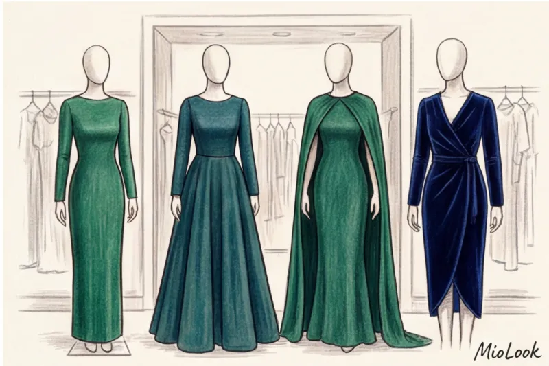 Элегантность в любом возрасте: закрытые вечерние платья для женщин 50+ - 9