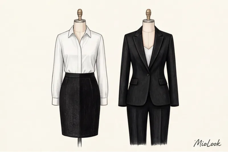 Черно-белый деловой гардероб: психология контраста и статусности - 2