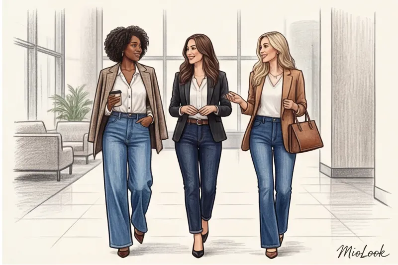 Джинсы в офисе: какие модели допустимы по дресс-коду и с чем их носить - 3