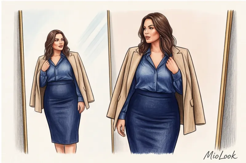 Базовые платья и юбки plus size: фасоны, которые стройнят - 9