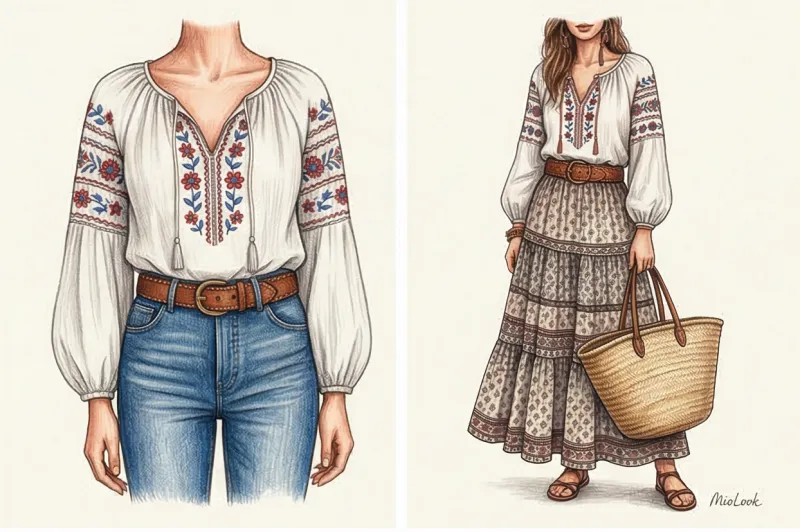 Блуза-крестьянка - 4