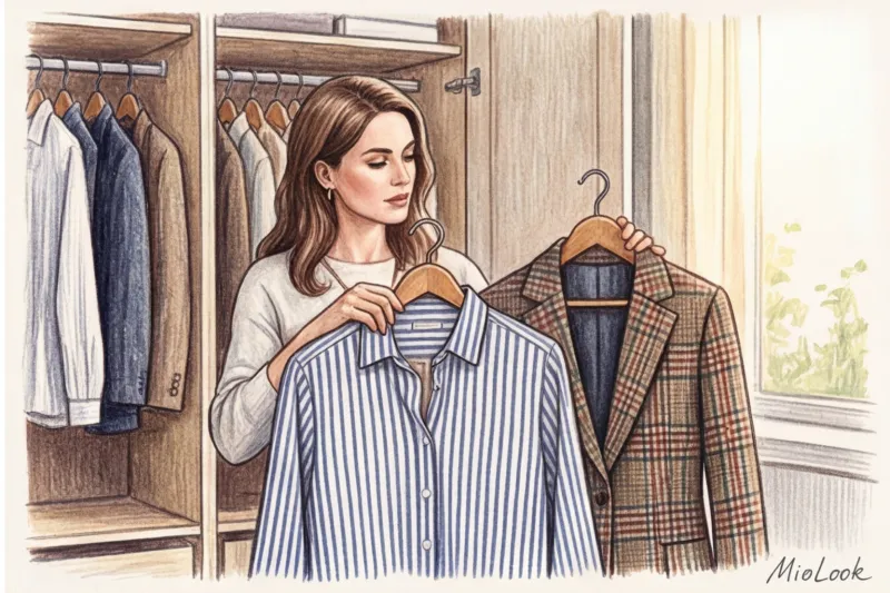 Высший пилотаж: как сочетать клетку, полоску и горох в одном образе - 6