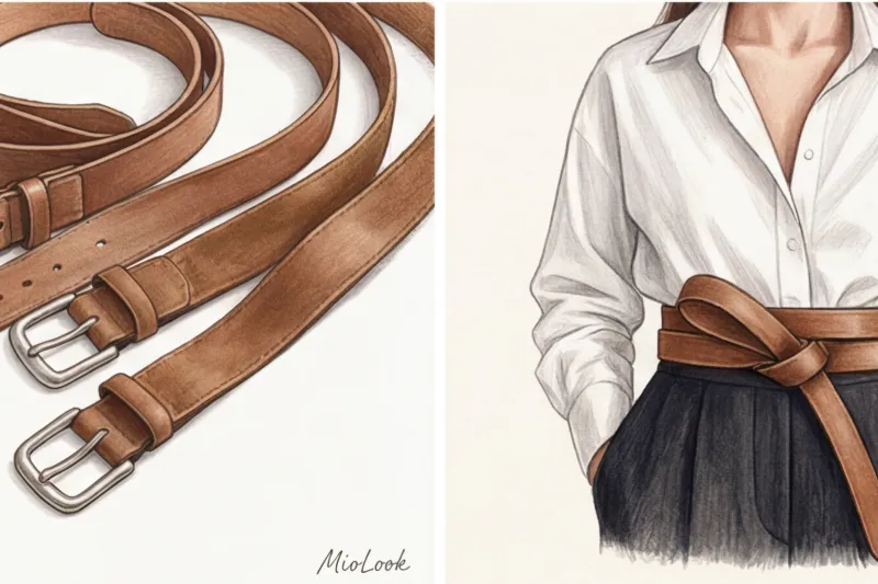 7 способов стильно завязать длинный кожаный ремень - 8