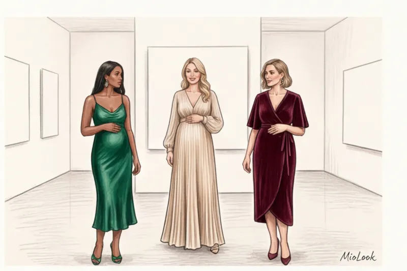 Нарядные платья для беременных: что надеть на праздник и фотосессию - 3