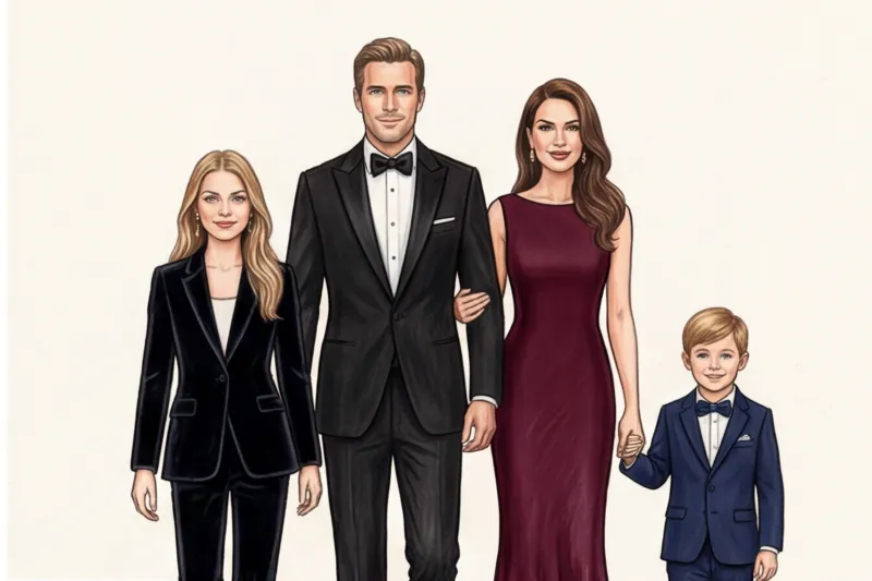 Вечерний Family Look: дресс-код Black Tie для пар и семей - 3
