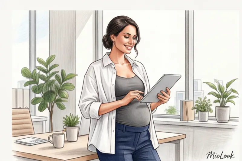 Летний деловой гардероб для беременных: как стильно одеваться в жару - 1