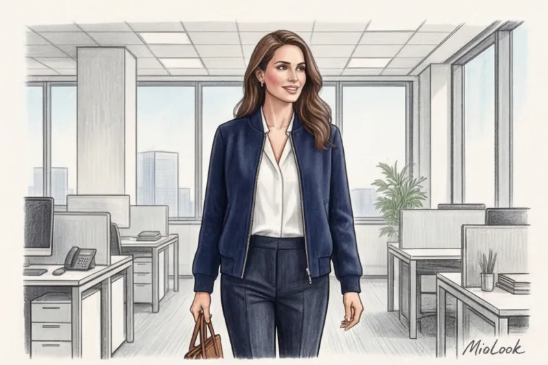 A bomber jacket for the office: a stylish alternative to a jacket