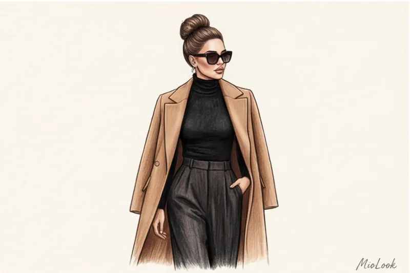 Идеальная прическа под водолазку и одежду с закрытым горлом - 7