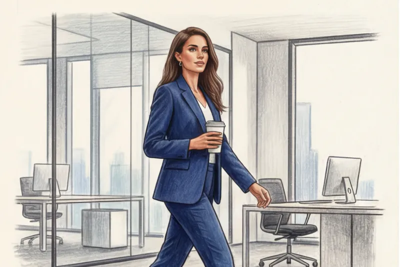 Women's office sneakers: how to wear them with a suit