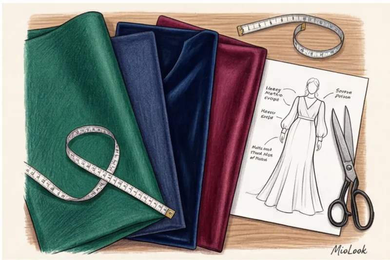 Закрытые нарядные платья для полных женщин: фасоны, которые стройнят - 3