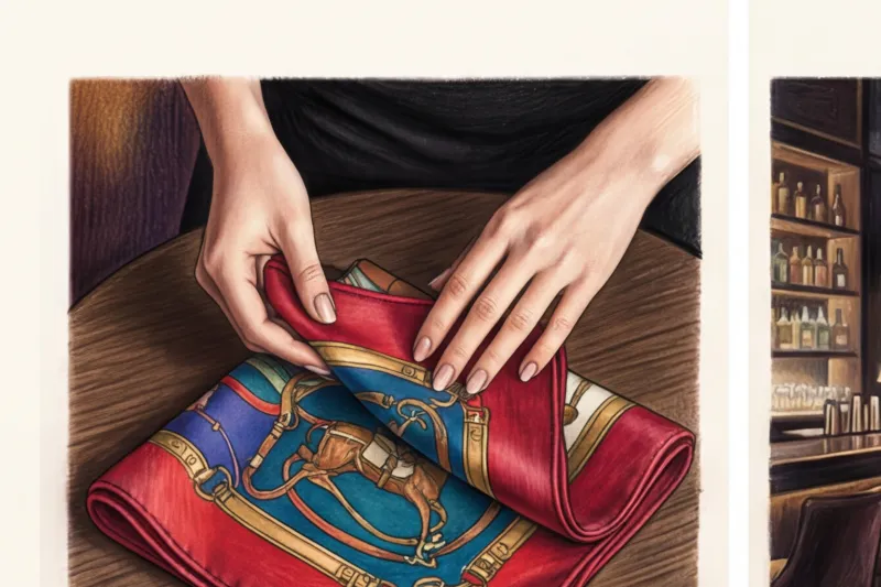 How to tie a scarf beautifully for an evening look