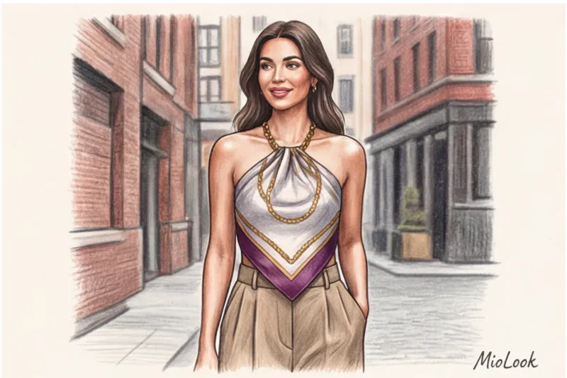 Шелковый платок вместо топа: трендовые способы трансформации - 8