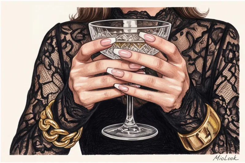 Маникюр в стиле Mob Wife: френч, красные оттенки и экстремальная длина - 9