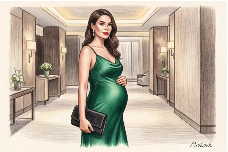 Вечерние и нарядные платья для беременных на особый случай - 7