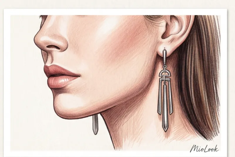 Прямоугольное лицо: визуальная коррекция с помощью украшений и горловин - 3