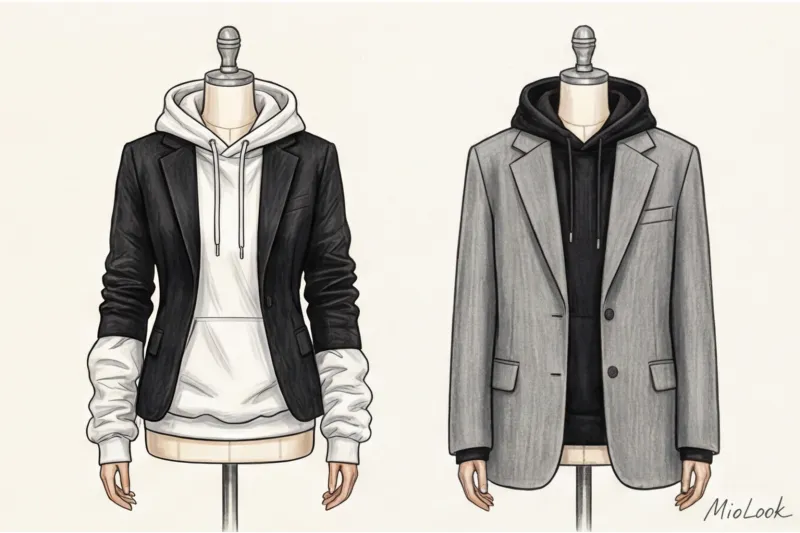 Худи с пиджаком или пальто: секреты идеального многослойного образа - 5