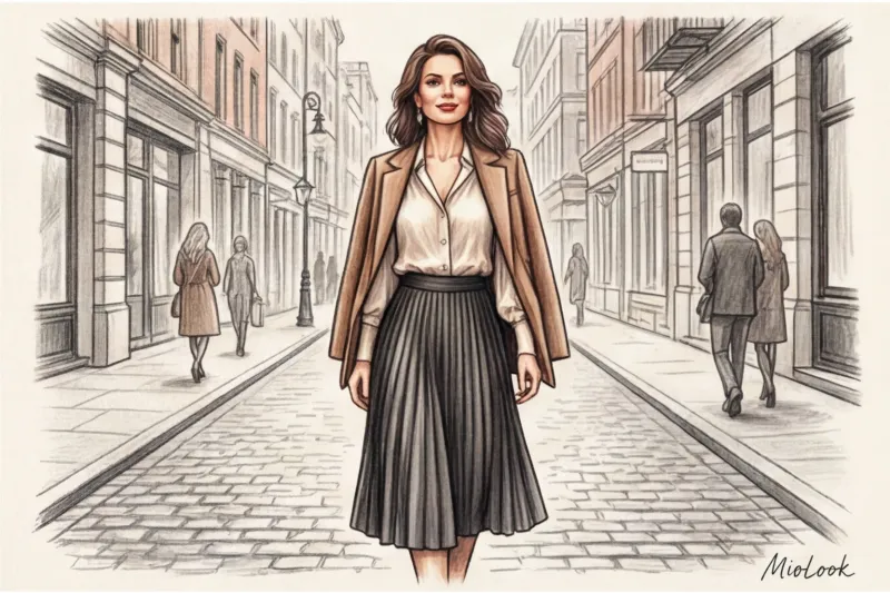 Юбки, которые делают талию: от плиссе до А-силуэта - 5