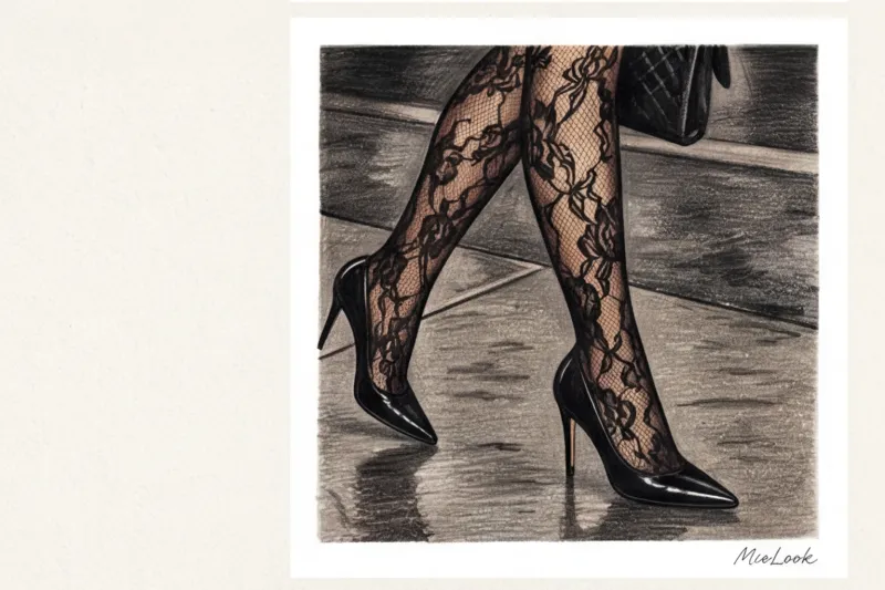 Вечерние образы в стиле Mob Wife: кружево, кожа и шелковые комбинации - 4