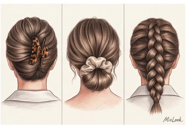 Безопасные и стильные прически для декрета (чтобы ребенок не тянул за волосы) - 3