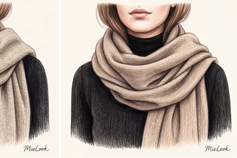 Как красиво завязать палантин на шее и плечах: руководство на каждый день - 3