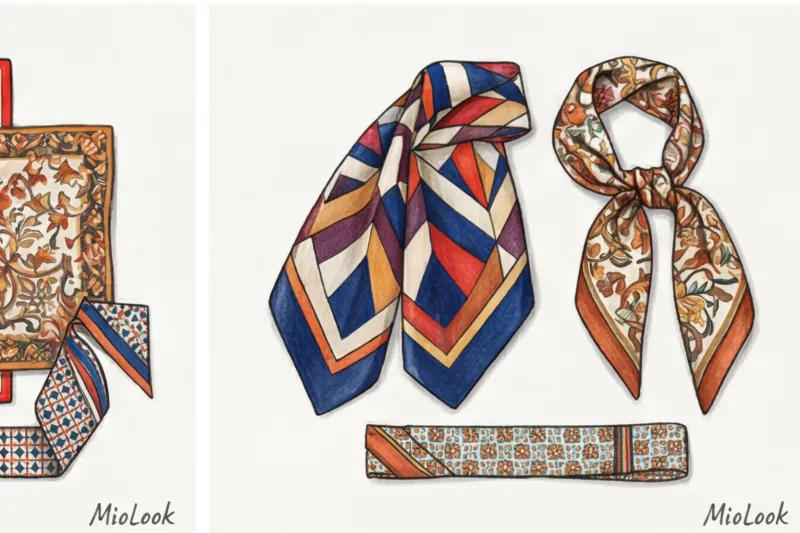 Шелковый платок в гардеробе: стильные способы носить аксессуар - 9