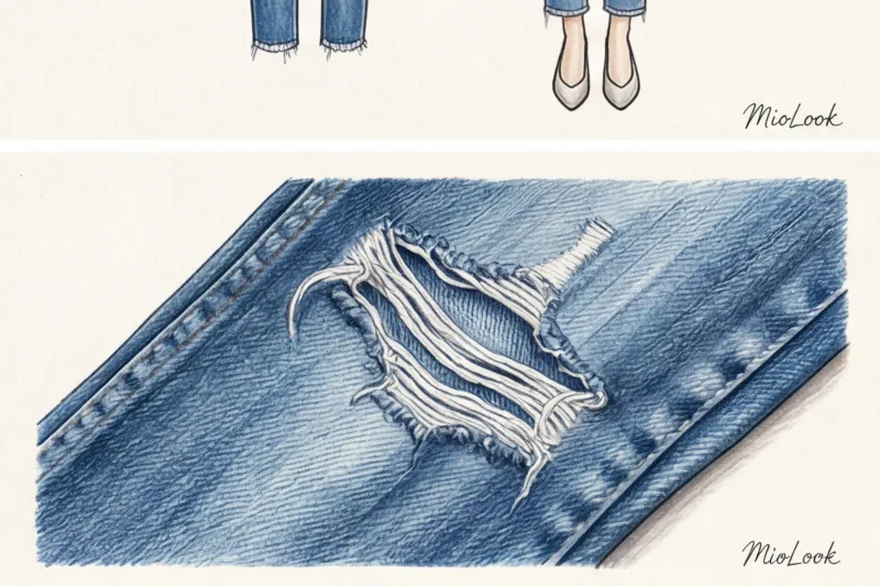 Рваные джинсы в элегантном гардеробе: как носить деним с потертостями и выглядеть дорого - 8