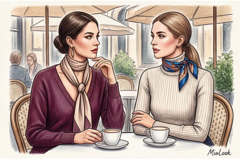 Искусство носить платки и шарфы: способы завязывания и интеграция в образ - 4