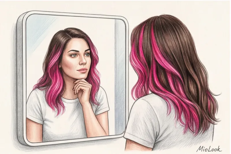 Яркое окрашивание без риска: примерка цветных прядей онлайн - 7