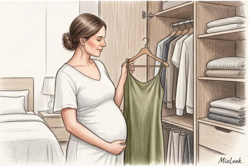 Как стилизовать добеременные юбки с растущим животом - 7