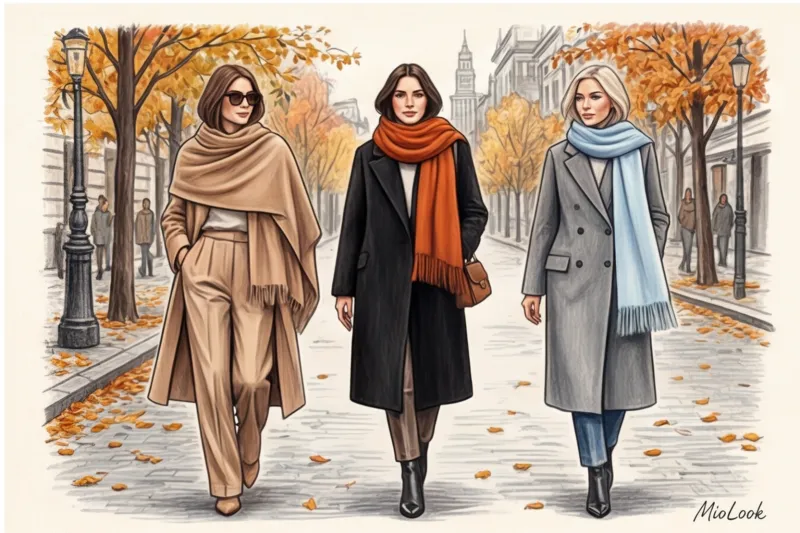 Шарфы и платки: как подобрать идеальный аксессуар к пальто - 9